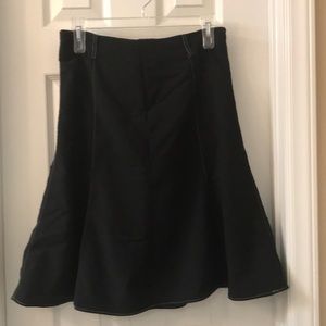 Black flared skirt